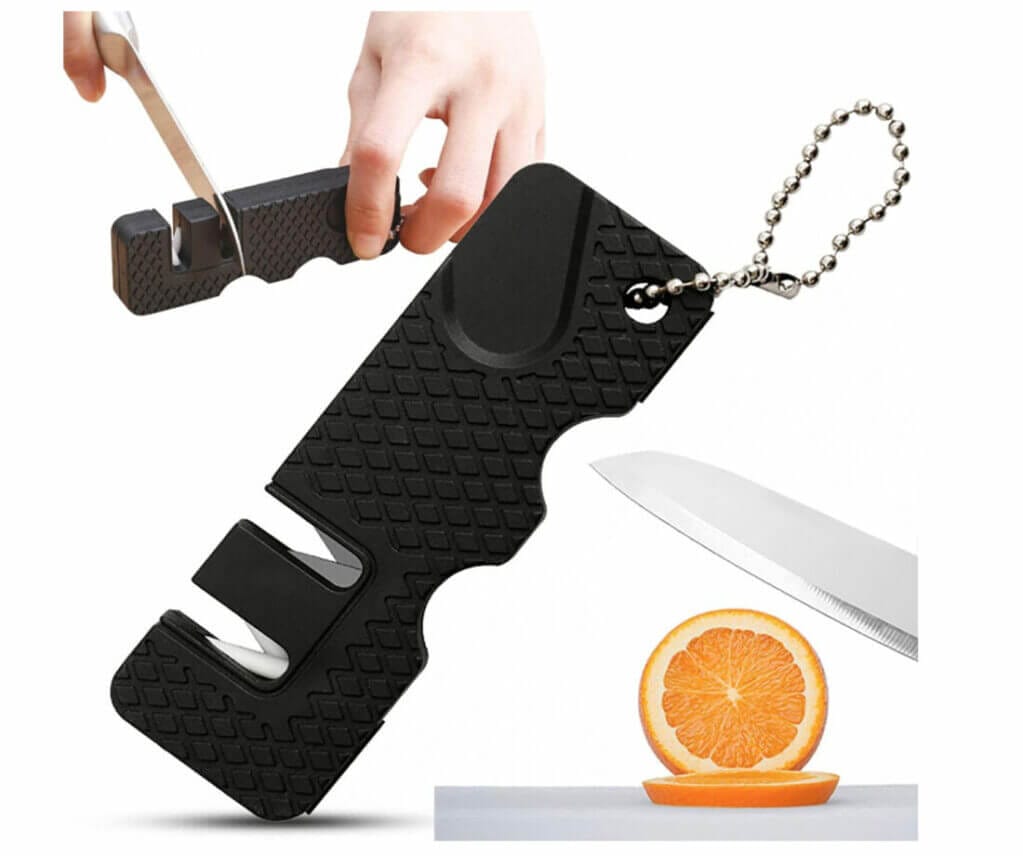 Kann man auch super verschenken: Tragbarer Mini Messerschärfer – 70% Rabatt