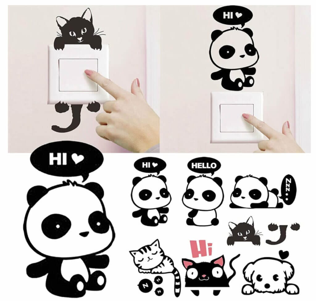 In vielen tollen Designs: Wandtattoo für Lichtschalter – 70% Rabatt