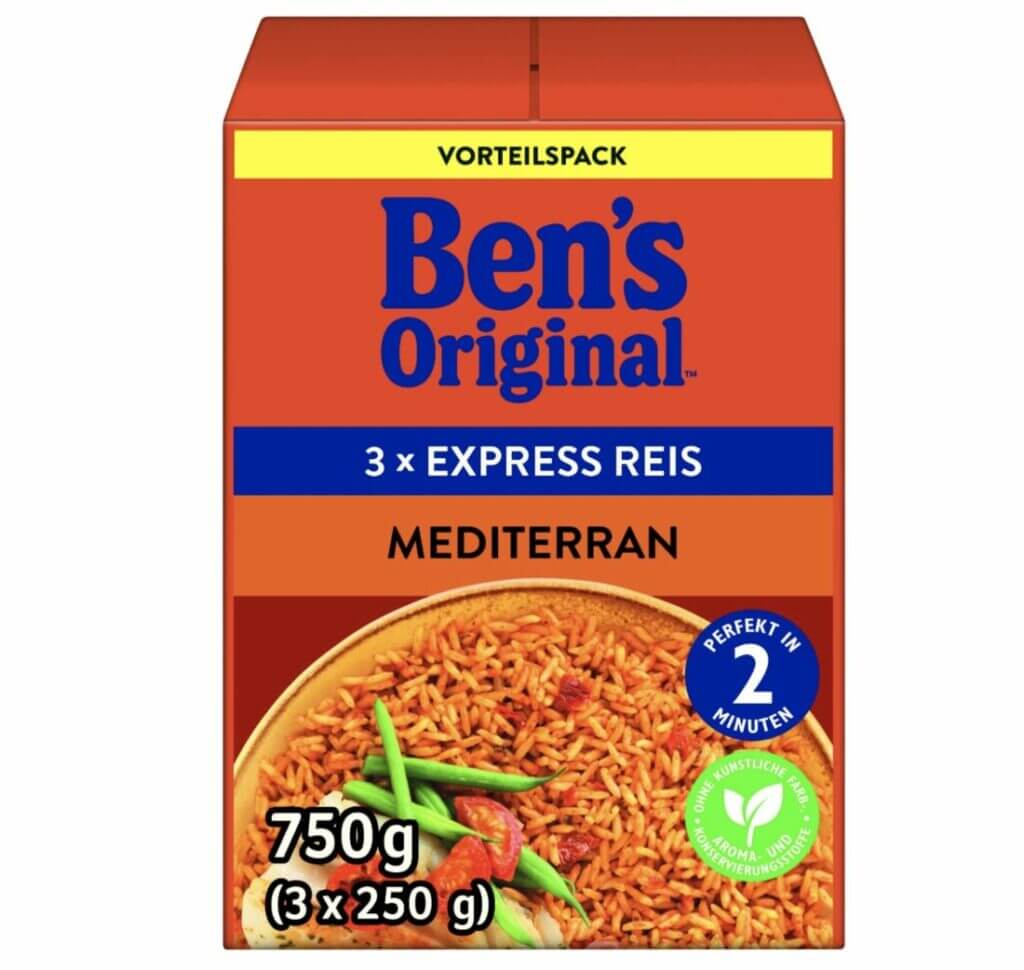 BEN’S ORIGINAL Express Reis Mediterran 3 x 250g – 16% Rabatt + 10% Spar-Abo