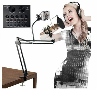 Hancaner USB Mikrofon Set mit Soundkarte und Zubehör - 45% Rabatt 4 Set 2