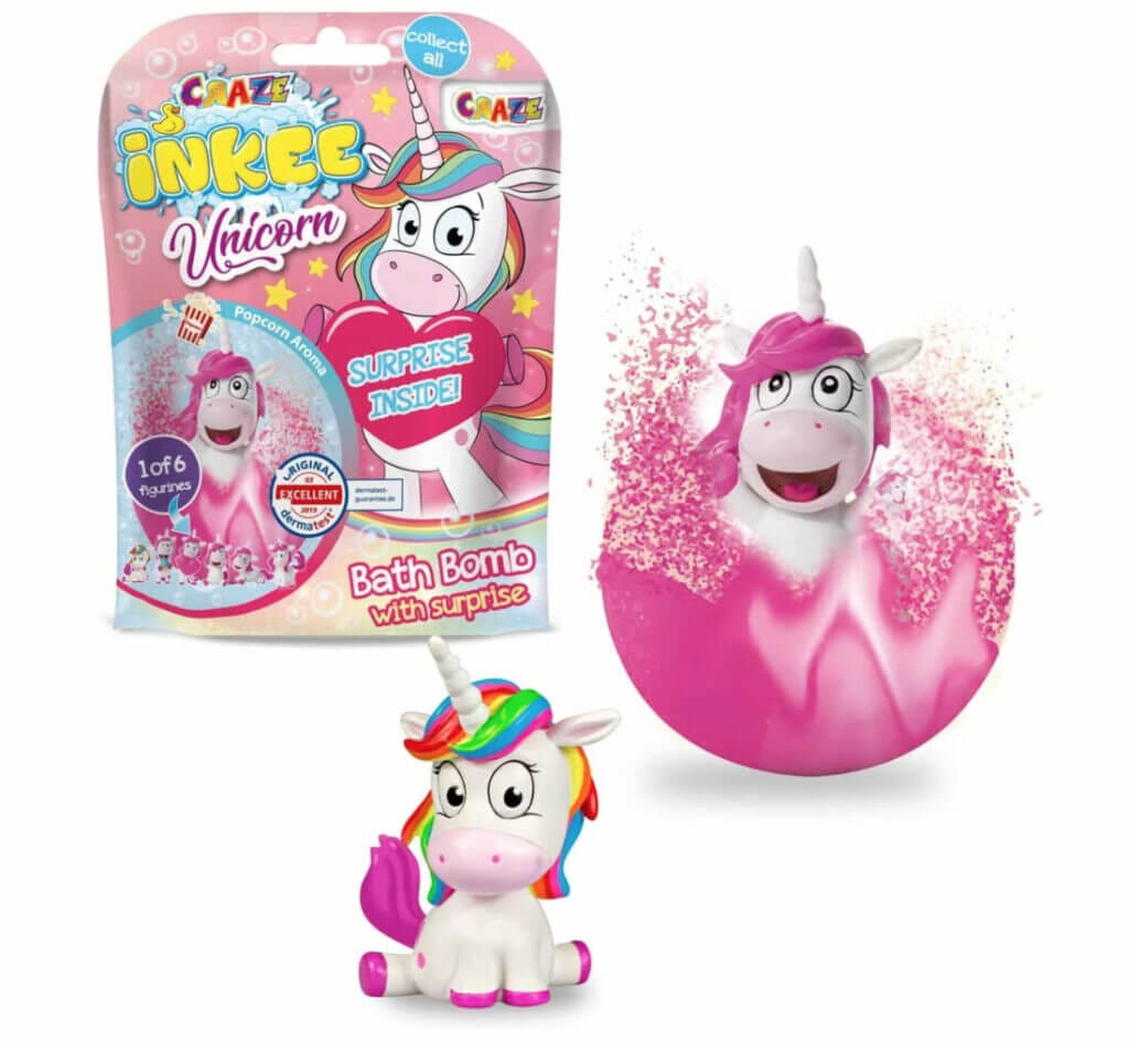 CRAZE Spaßbad Einhorn INKEE Magische Duft Badekugel mit Überraschungsfigur – 25% Rabatt