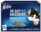 FELIX So gut wie es aussieht Katzenfutter nass in Gelee, Fisch Sorten-Mix, 6er Pack (6 x 12 Beutel à 85g) – 35% Rabatt