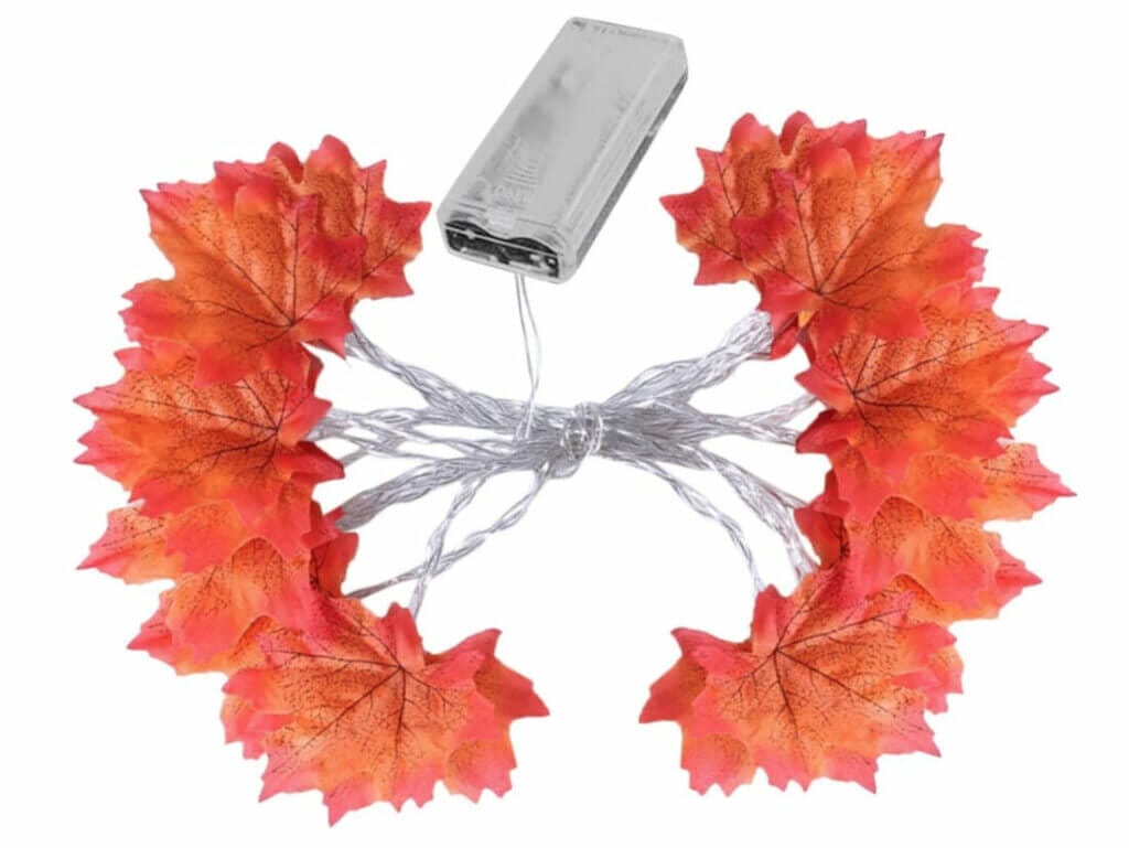 XIAOTUZ Ahornblätter LED Lichterkette (1,65 m)  – 70% Rabatt