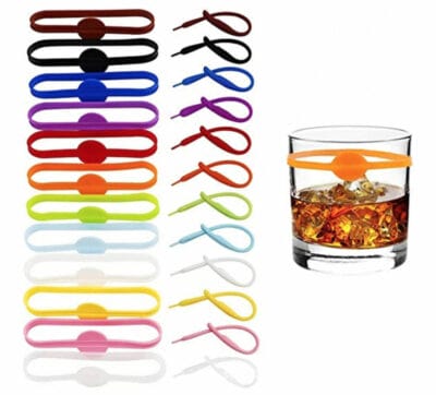 Damit behalten alle den Überblick: Bunte Glasmarkierer aus Silikon (12 Stück) - 70% Rabatt 4 markierer