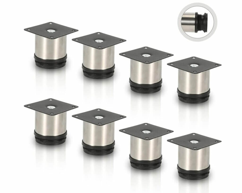 Höhenverstellbar: Jopassy Möbelfüße im 8er-Set – 40% Rabatt