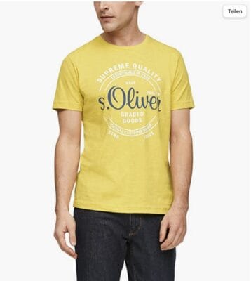 s.Oliver Herren T-Shirt Gelb - 64% Rabatt 3 s.Oliver Herren T Shirtr