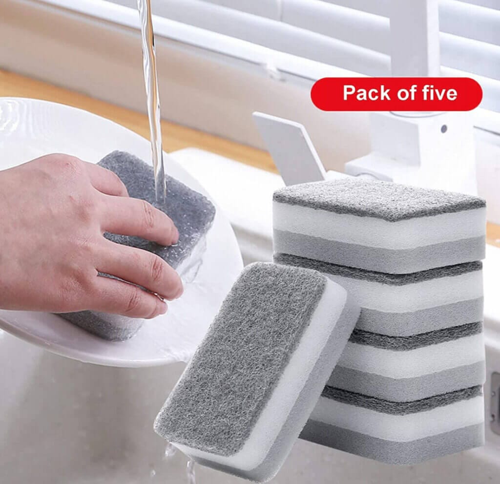 Im praktischen 5er-Pack: Longra Topfreiniger Schwämme – 70% Rabatt