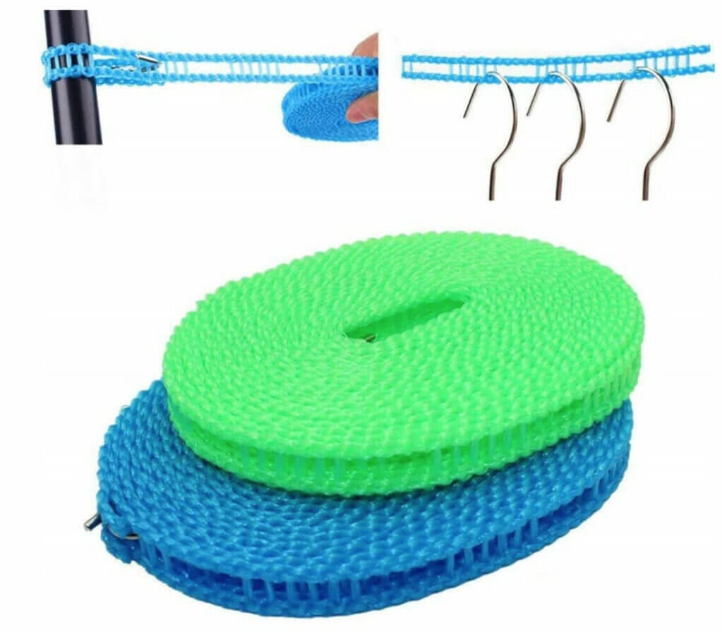 Ideal auf Reisen: Snakell Winddichte Wäscheleine aus robustem Nylon – 70% Rabatt