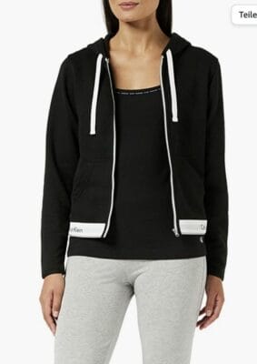 1 Calvin Klein Damen Top Hoodie Full Zip
