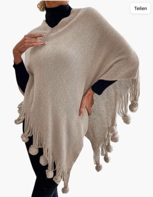 AmazingDays Strick Poncho
