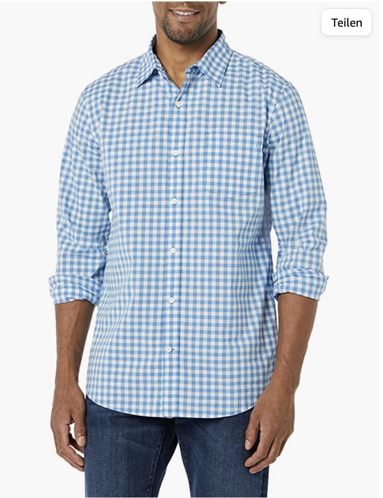 Amazon Essentials Herren Poplin Hemd – 54% Rabatt