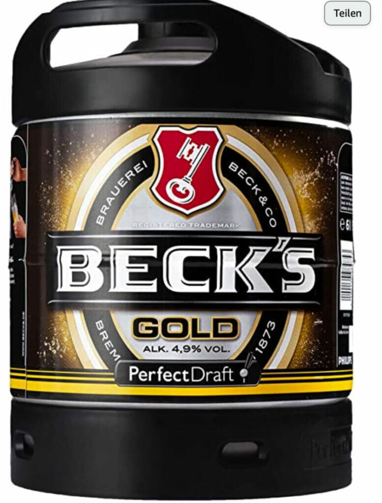 BECK’S Gold Fassbier – 54% Rabatt