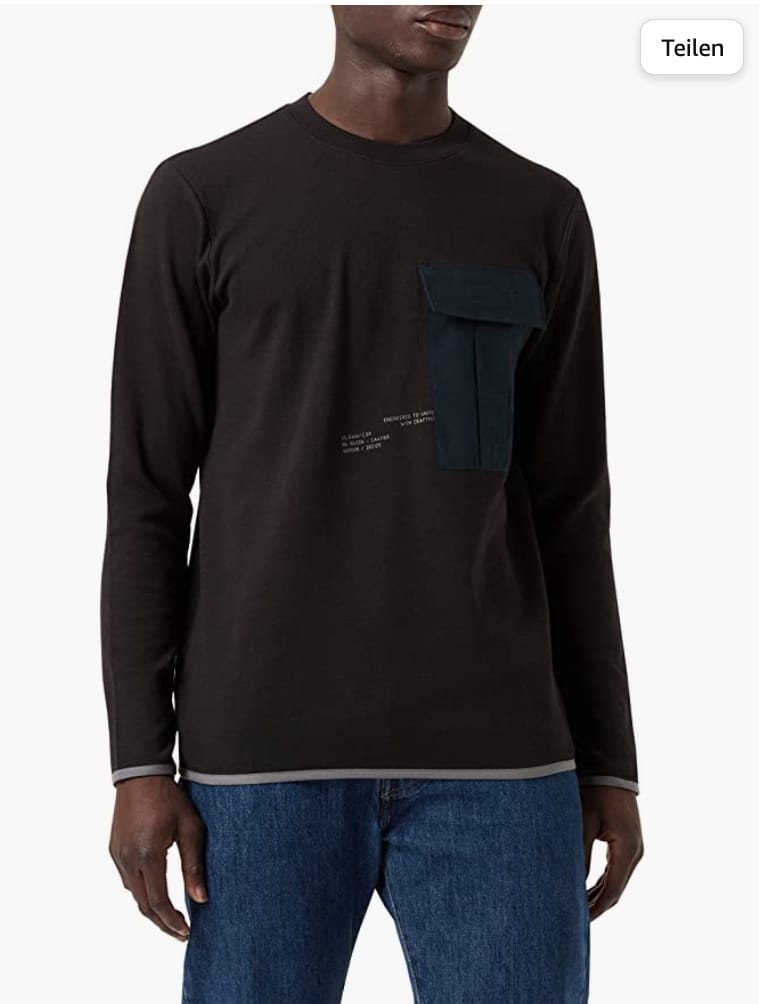 G-STAR RAW Herren Tweeter Slanted Pocket Sweatshirt – 41% Rabatt