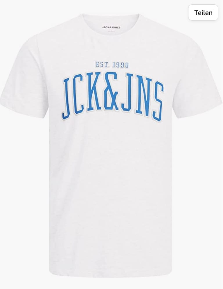 JACK & JONES Herren Crew Neck T-Shirt – 53% Rabatt