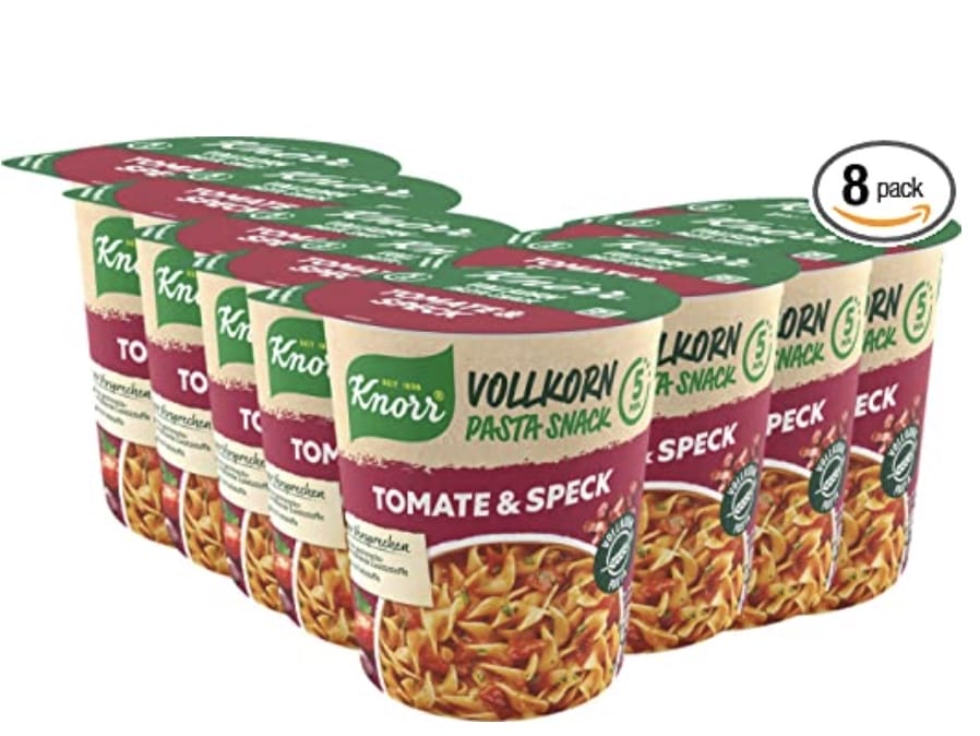 Knorr Vollkorn Pasta Snack Tomate & Speck 8er Pack – 27% Rabatt