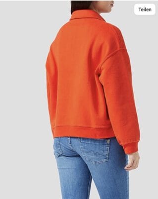 Levis Damen Stevie Enamel Orange Sweatshirt1