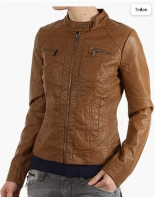 ONLY Female Kunstlederjacke Reissverschluss