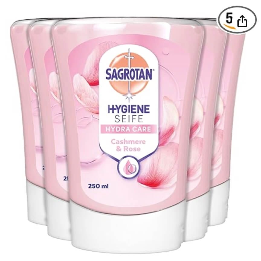 Sagrotan No-Touch Nachfüller Cashmere und Rose 5 x 250 ml – 48% Rabatt