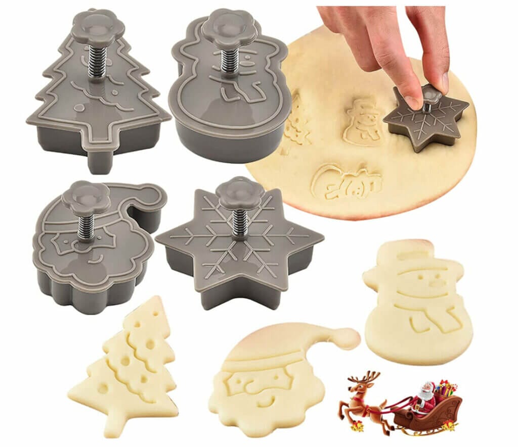 Mit praktischem Griff: Weihnachtliche Ausstechformen im 4er-Set – 50% Rabatt