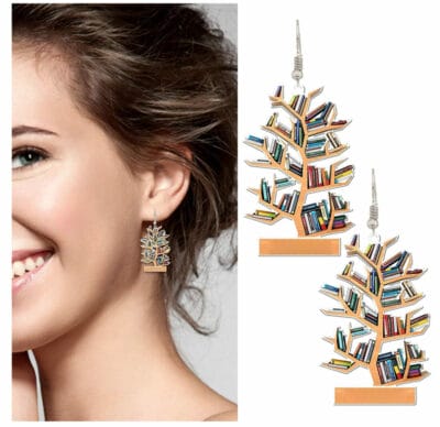 Dekorative Damen Ohrringe im Bücherregal-Design - 70% Rabatt 4 ohrschmuck