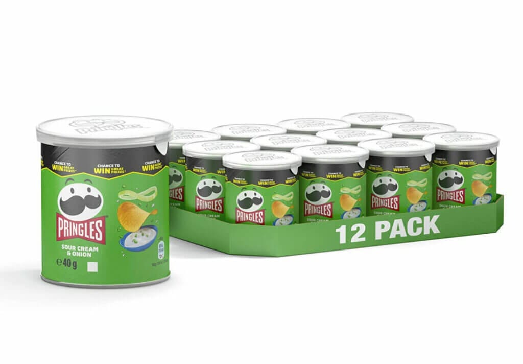 Pringles Sour Cream & Onion (12 x 40g Dosen) – 14% Rabatt + 5% Spar-Abo + weitere 10% Rabatt auf die erste Spar-Abo-Bestellung