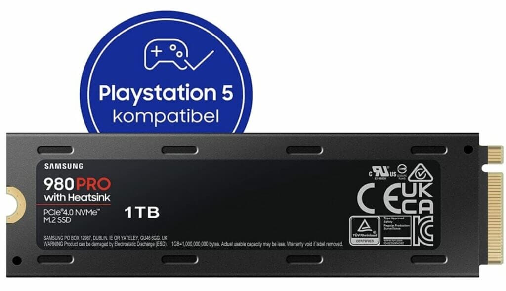 Samsung 980 PRO 1 TB Heatsink PCIe 4.0 SSD – 37% Rabatt