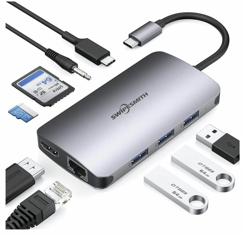 SWIPESMITH 9 in 1 USB C Hub – 40% Rabatt