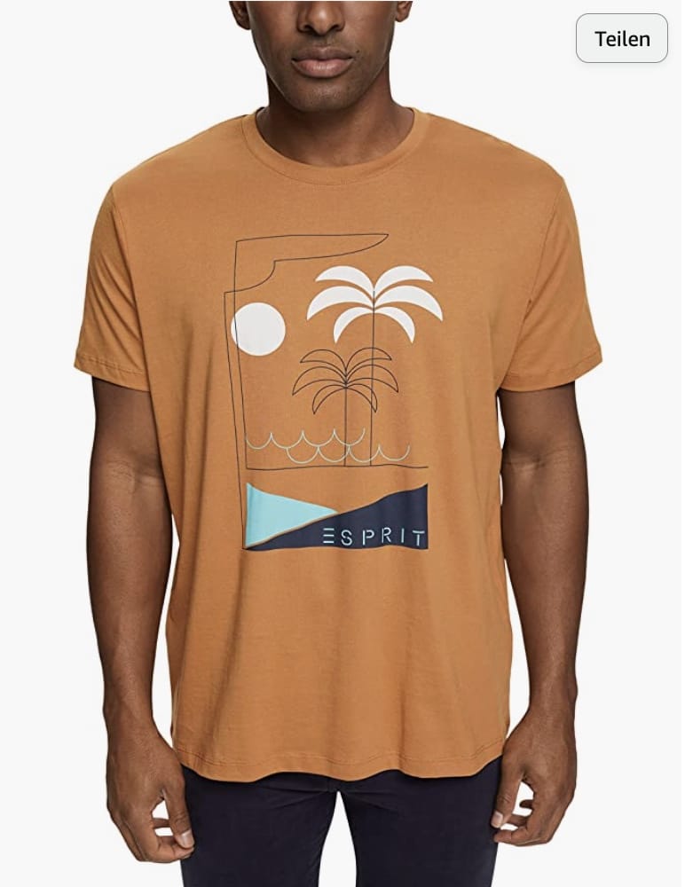 ESPRIT Herren T-Shirt Toffee – 70% Rabatt