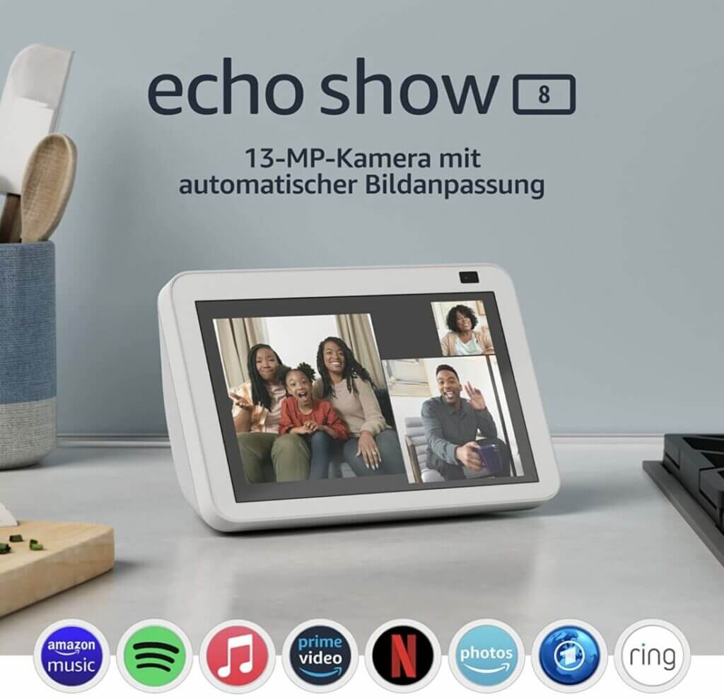 Echo Show 8 in der 2. Generation – 46% Rabatt