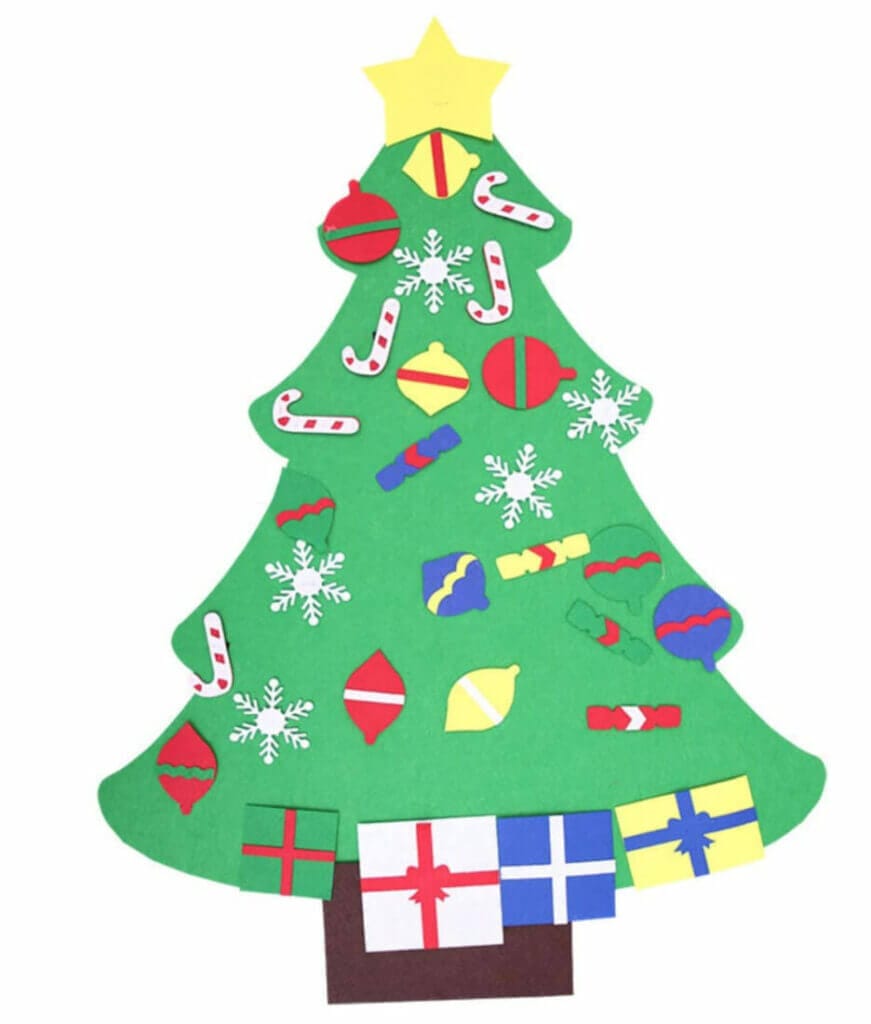 Zum Selbergestalten: DIY Filz Weihnachtsbaum für Kinder  – 60% Rabatt