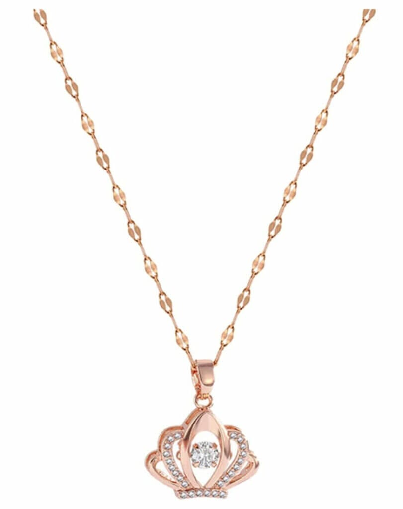 DSQSasahip Damen Halskette mit Kronen-Anhänger – 80% Rabatt