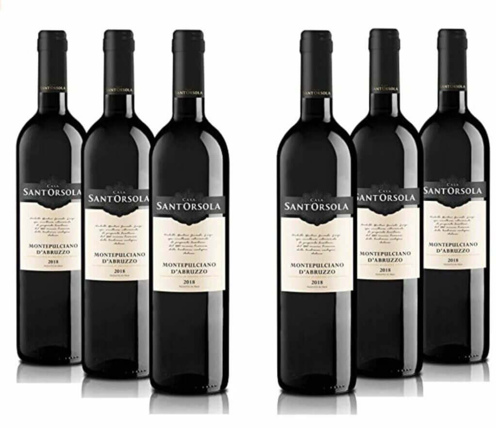 Sant’Orsola Montepulciano DOC Abruzzo Rotwein 6 x 0,75 l – 25% Rabatt