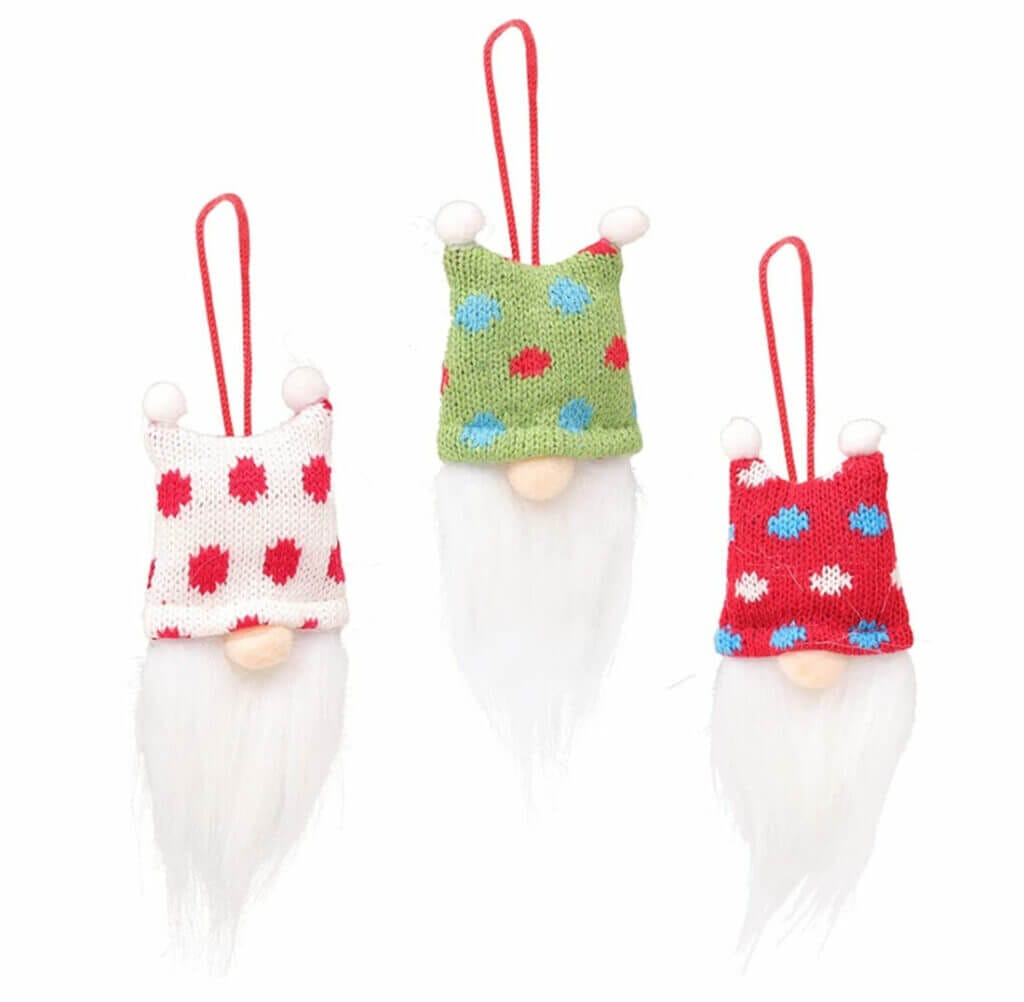 8 Weihnachtswichtel Zum Aufhängen - Schwedische Zwerge Aus Plüsch | Handgefertigte Weihnachtsbaum Deko