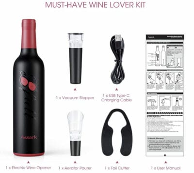 Assark 5 in 1 Korkenzieher elektrisch - 30% Rabatt 4 elektrischer korkenzieher
