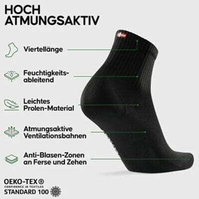 DANISH ENDURANCE 3er Pack Quarter Pro Sportsocken1