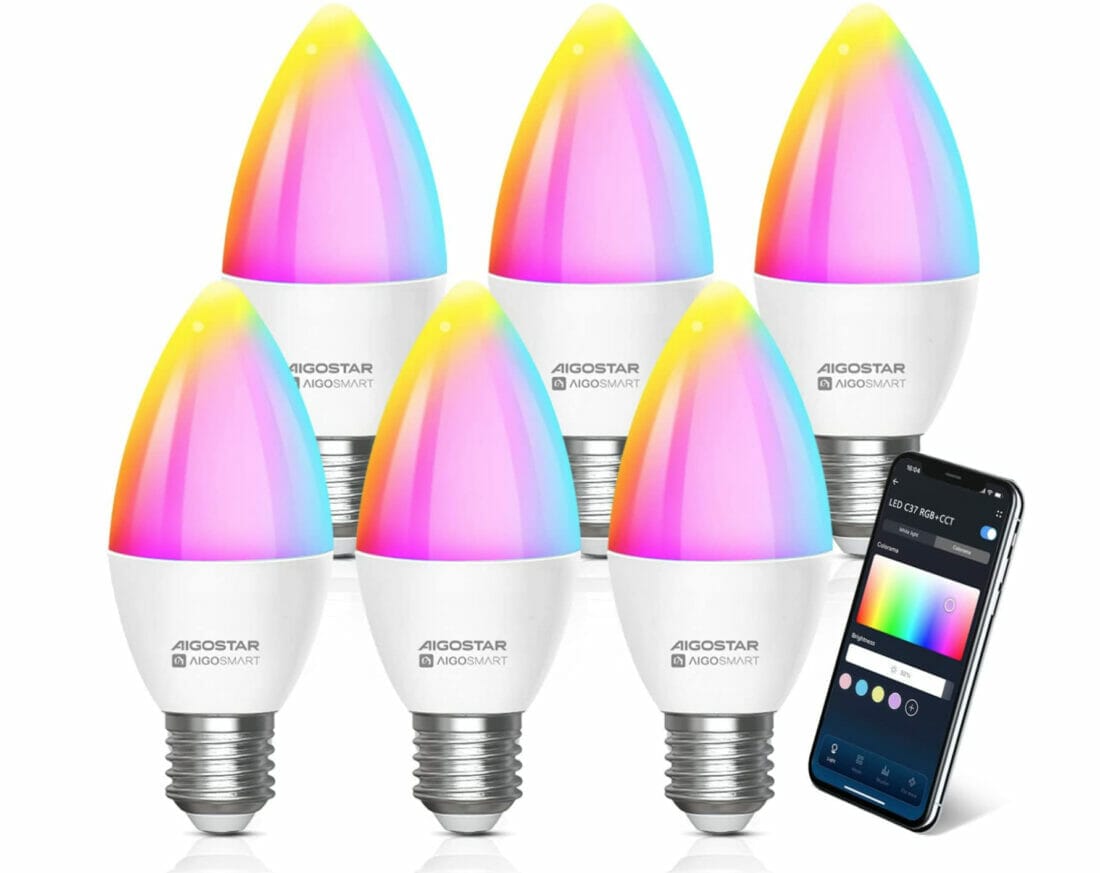 Smart LED Aigostar Alexa Glühbirnen (6 Stück) – 30% Rabatt