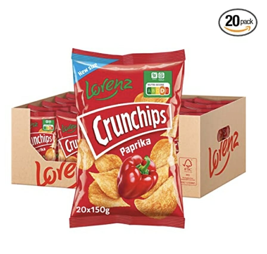 Lorenz Snack World Crunchips Paprika 20er Pack – 51% Rabatt + 10% Spar-Abo
