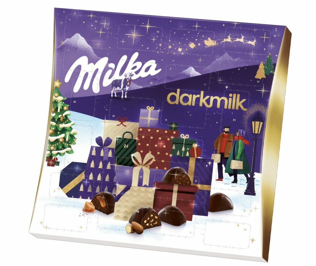 Milka Dark Milk Adventskalender 1 x 210g – 55% Rabatt