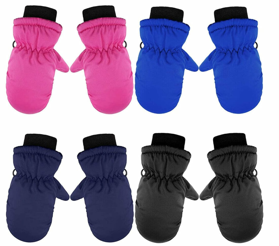 Im 4er-Set: YIDYFA Kinder Skihandschuhe – 60% Rabatt