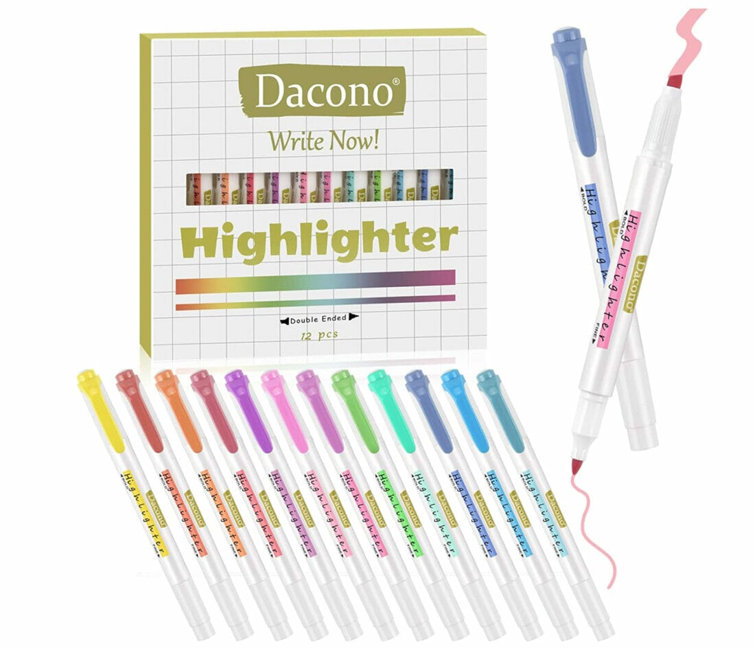 Mit 12 Pastellfarben: Dacono Textmarker Set – 60% Rabatt
