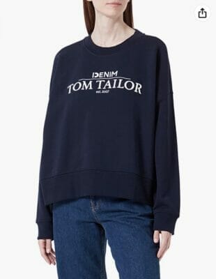 TOM TAILOR Denim Damen Sweatshirt mit Logoprint