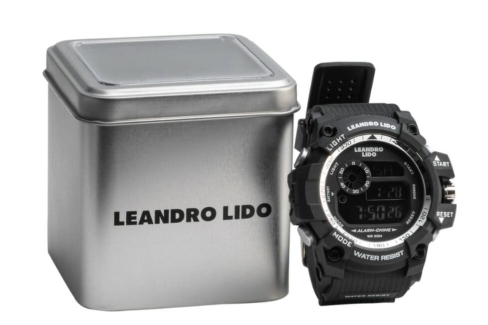 LEANDRO LIDO „Monza“ Unisex Sport Uhr schwarz weiß – nur 7,27 €