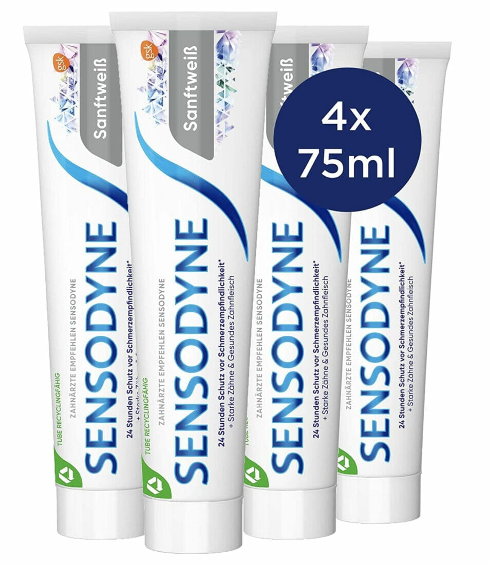 SENSODYNE Sanftweiß im 4er-Pack (4x75ml) – 25% Rabatt + 10% Spar-Abo