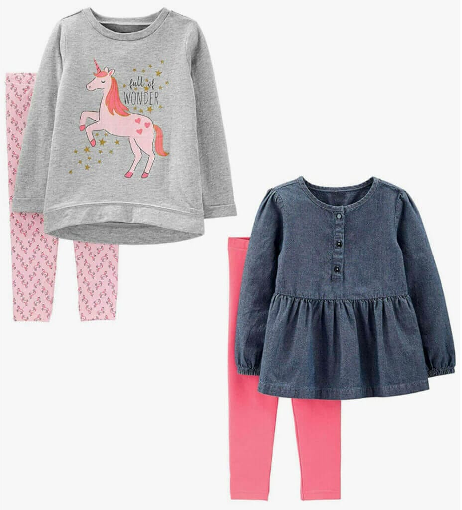 Simple Joys by Carter’s Mädchen 4-teiliges Freizeitkleidungsset – 50% Rabatt