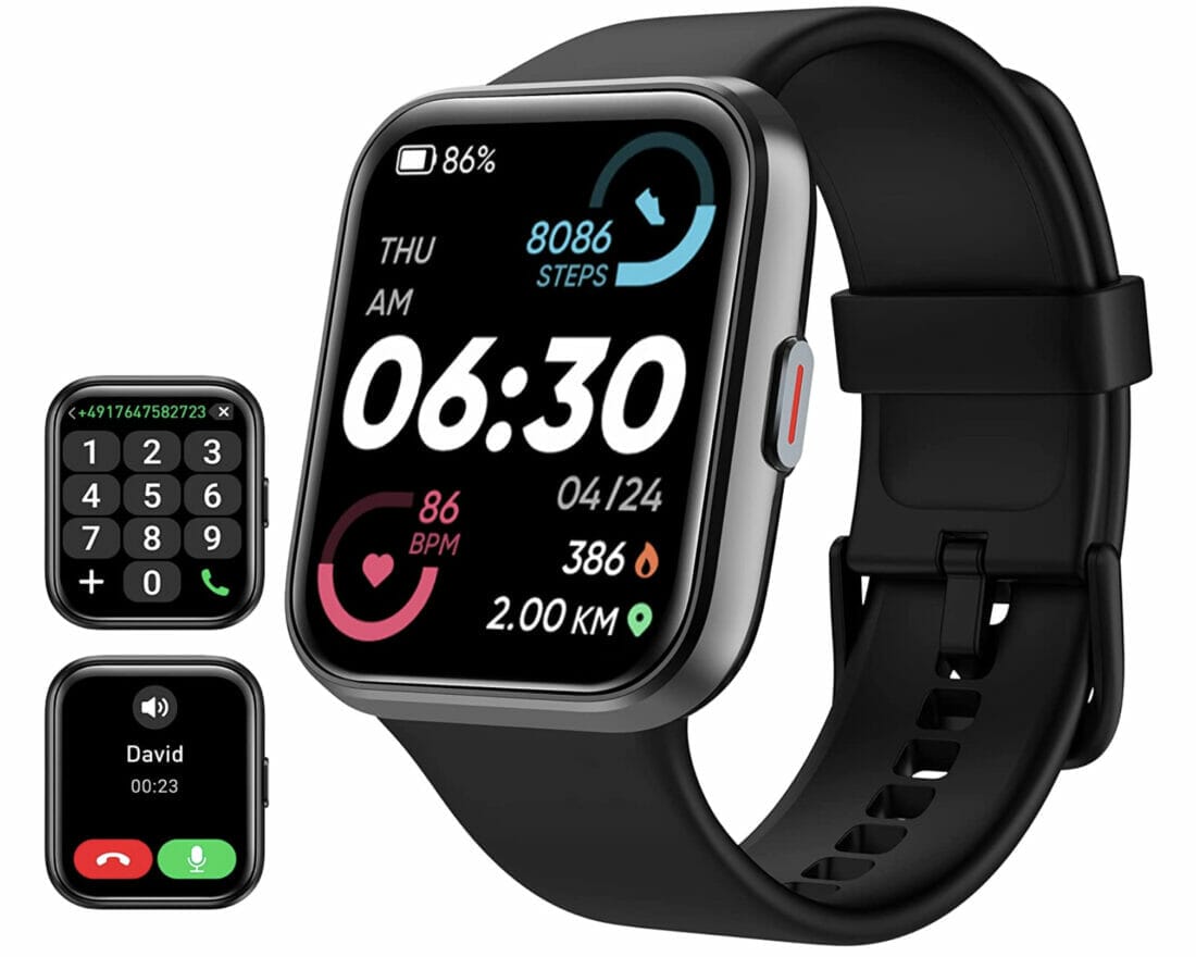 Smartwatch mit Telefonfunktion und 1,7“ Farbdisplay – 50% Rabatt