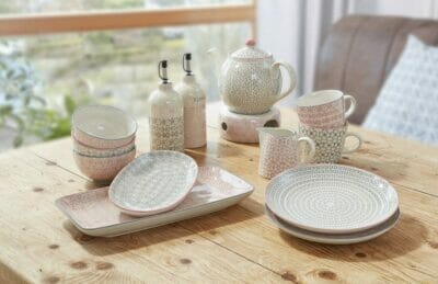 Bloomingville Schalen Cecile rosa grau Keramik 4er Set1