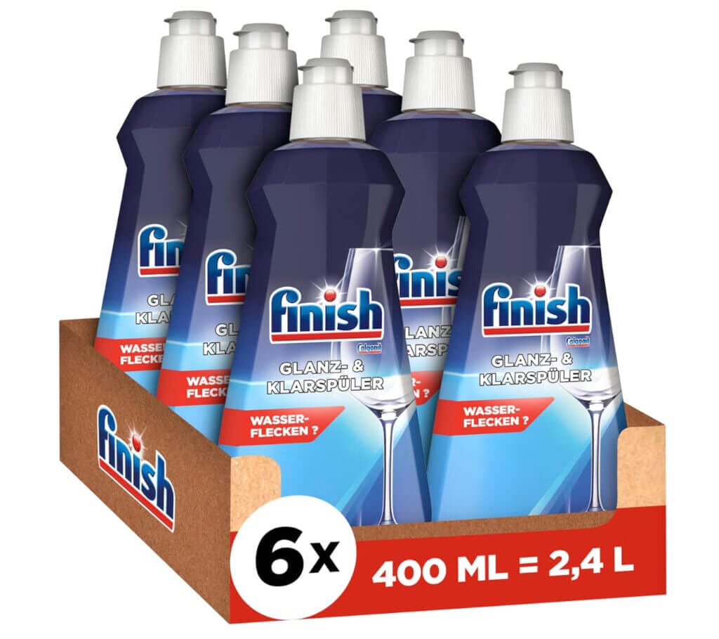 Finish Glanz- und Klarspüler (6 x 400 ml) – 28% Rabatt