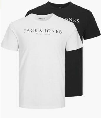 JACK JONES Male T Shirt 2er Pack Logoprint