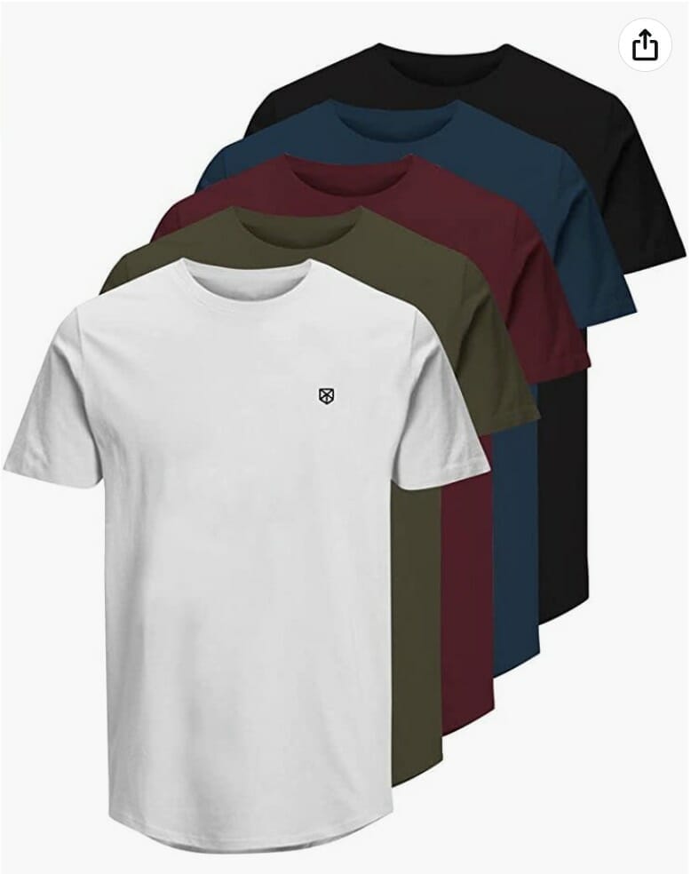 JACK & JONES Herren T-Shirt im 5er-Pack – 40% Rabatt