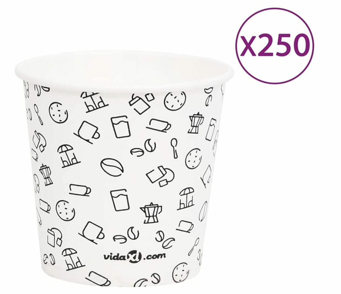 YuMeng Kaffee-Pappbecher (250 Stück) – 30% Rabatt